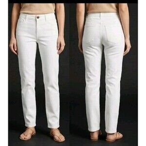PEACE OF US WOMEN'S Jeans 12 Cotton White Pockets High Rise